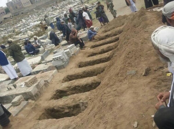 هيئة حقوقية تُدين قيام المليشيا بدفن جثامين ضحايا مجزرة رداع قبل القبض على الجناة