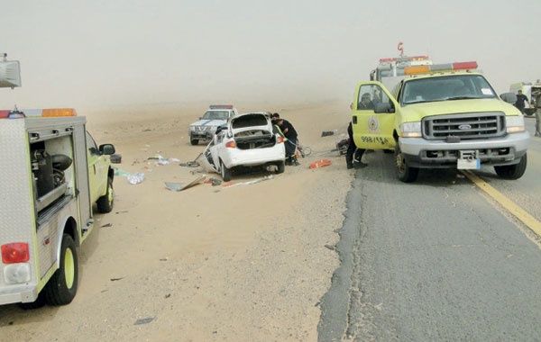 وفاة وإصابة 7 يمنيين في حادثي سير منفصلين أحدهما في السعودية