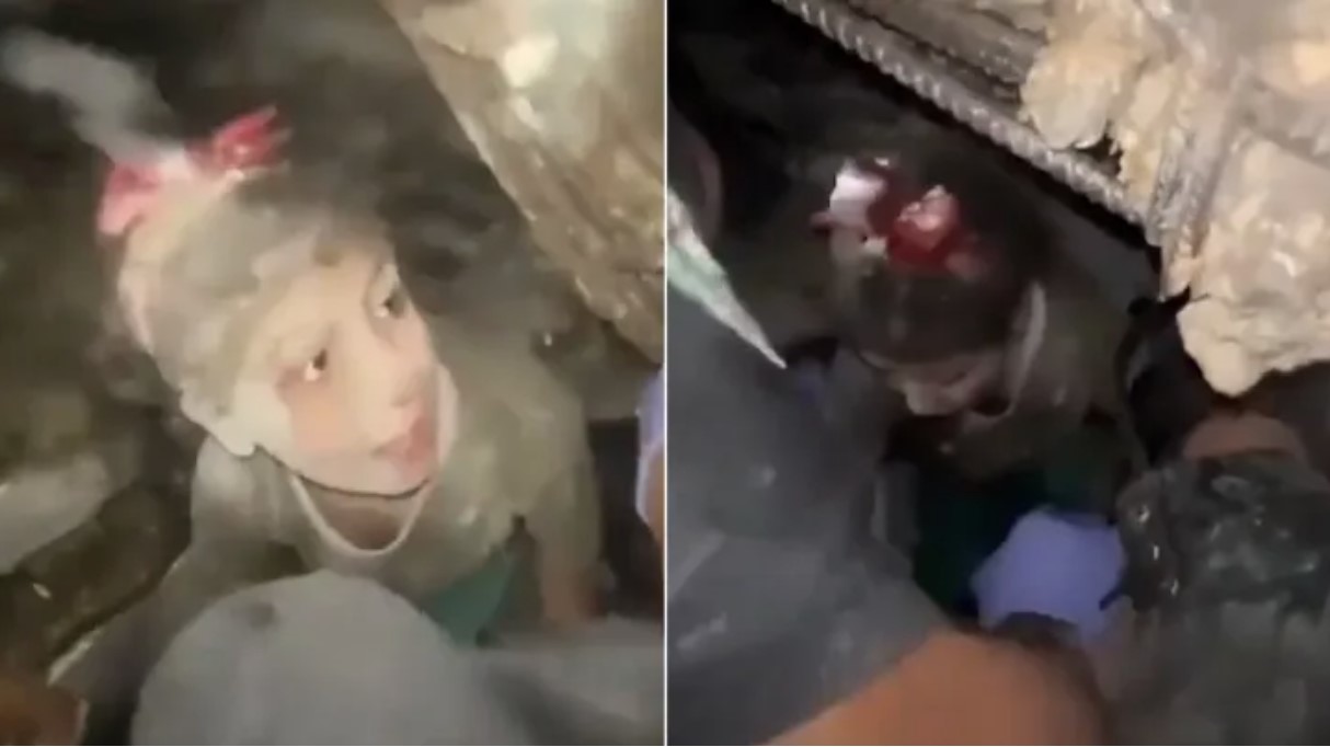 لماذا رفضت الطفلة “ألما” انتشالها من تحت ركام منزلها بغزة (شاهد) 