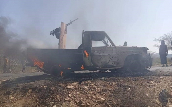 مقتل قائدين عسكريين في انفجارين منفصلين بمركبتين لقوات الانتقالي في أبين