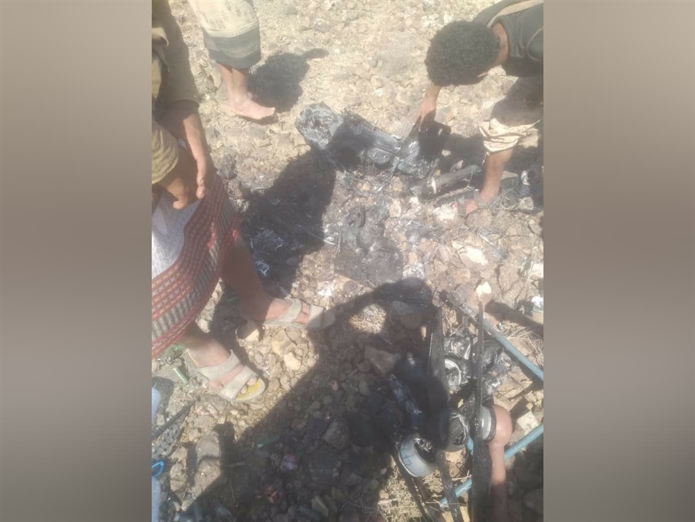 القوات الحكومية تسقط طائرة متفجرة لمليشيا الحوثي شمال لحج