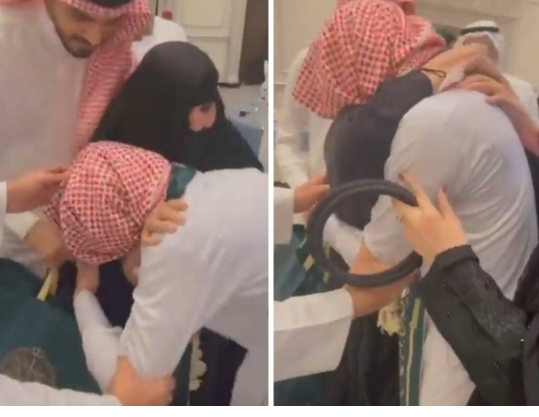 شاهد بالفيديو.. ردة فعل أسرة أسير سعودي محرر لحظة استقباله في مطار جازان