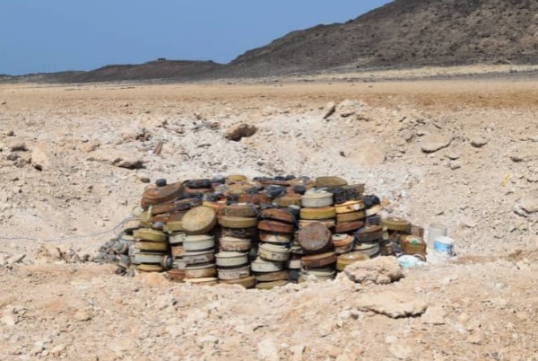 مسام: انتزاع أكثر من 1500 لغم حوثي خلال أسبوع