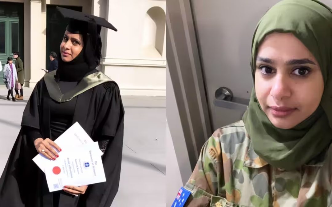 مهاجرة يمنية حازت على الدكتوراه وانضمت إلى الجيش الأسترالي” صور”